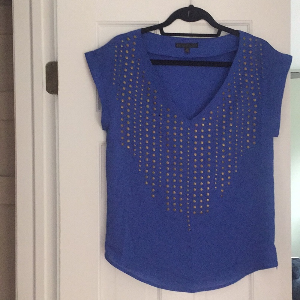 V-Neck Studded Blouse